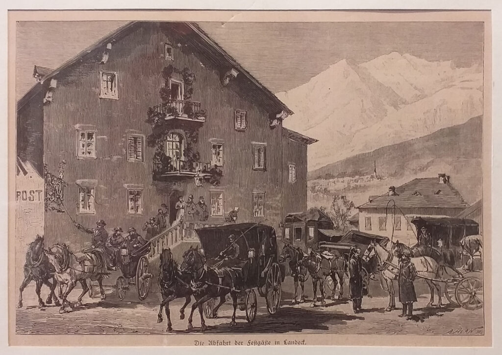 Abfahrt der Festgäste Post Landeck